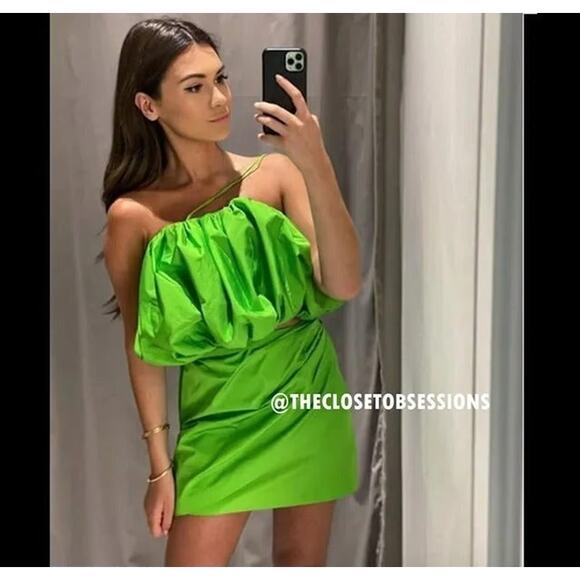 ZARA BLOGGER FAVE!!! Co-Ord Set Balloon Crop Top + Mini Skirt LIMITED EDITION! - Picture 7 of 16